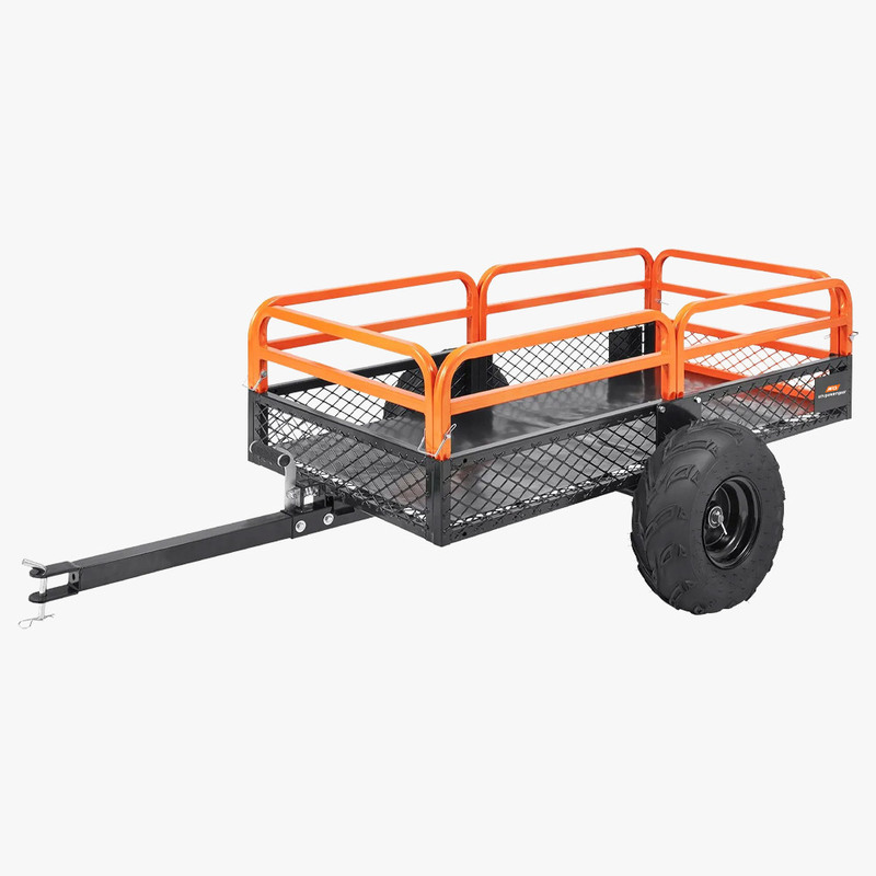 Trädgårdsvagn, Tippvagn i stål med 400 kg lastkapacitet, 0,43 m³ lastvolym . Ett tillbehör till ATV fyrhjuling utformat för styrka, säkerhet och funktion i Scandinaviskt klimat.