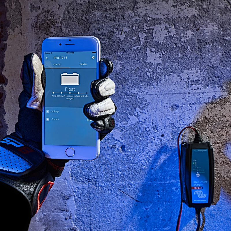 Blue Smart IP65s laddare 12-6V 1,1A, Med inbyggd Bluetooth. Ett tillbehör till ATV fyrhjuling utformat för styrka, säkerhet och funktion i Scandinaviskt klimat. 2