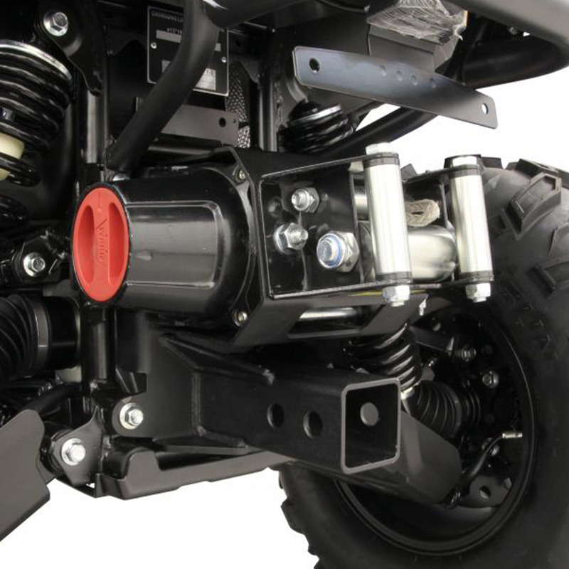 Vinschfäste bak Loncin med 2? receiver, Passar LONCIN XWOLF 550 / 550L och  700 / 700L (2024–). Ett tillbehör till ATV fyrhjuling utformat för styrka, säkerhet och funktion i Scandinaviskt klimat. 2