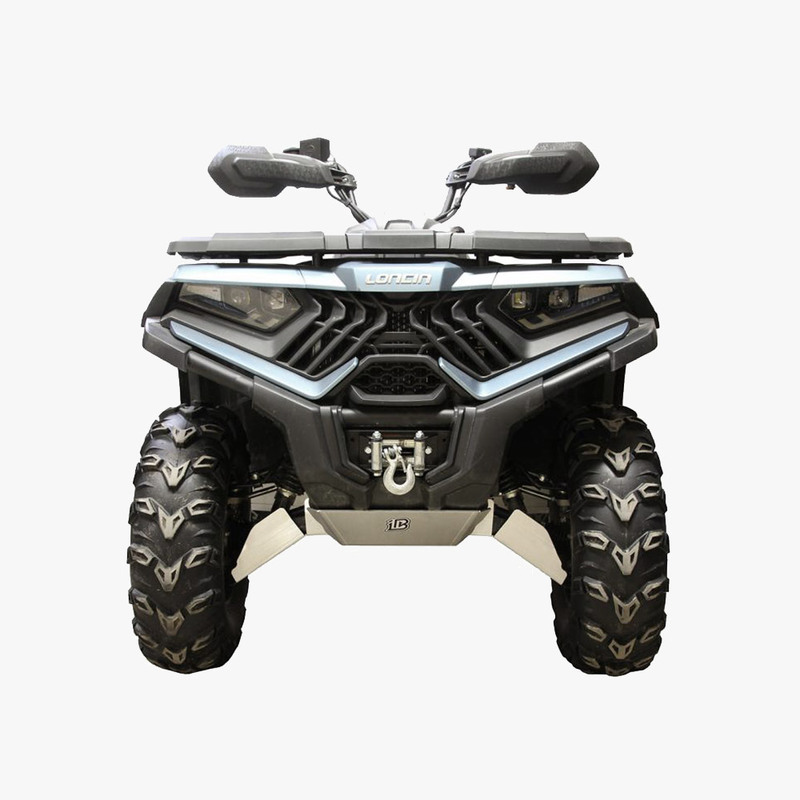 Hasplåt Loncin och Goes lång komplett kit i aluminium, Passar LONCIN XWOLF 550L/700L (2-up) och GOES XWOLF 700 MAX (2024-). Ett tillbehör till ATV fyrhjuling utformat för styrka, säkerhet och funktion i Scandinaviskt klimat. 1