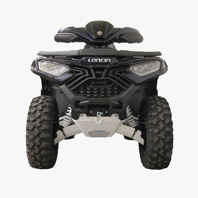 Hasplåt Loncin komplett kit i aluminium, Passar LONCIN X-WOLF 1000 (2025-). Ett tillbehör till ATV fyrhjuling utformat för styrka, säkerhet och funktion i Scandinaviskt klimat. 1