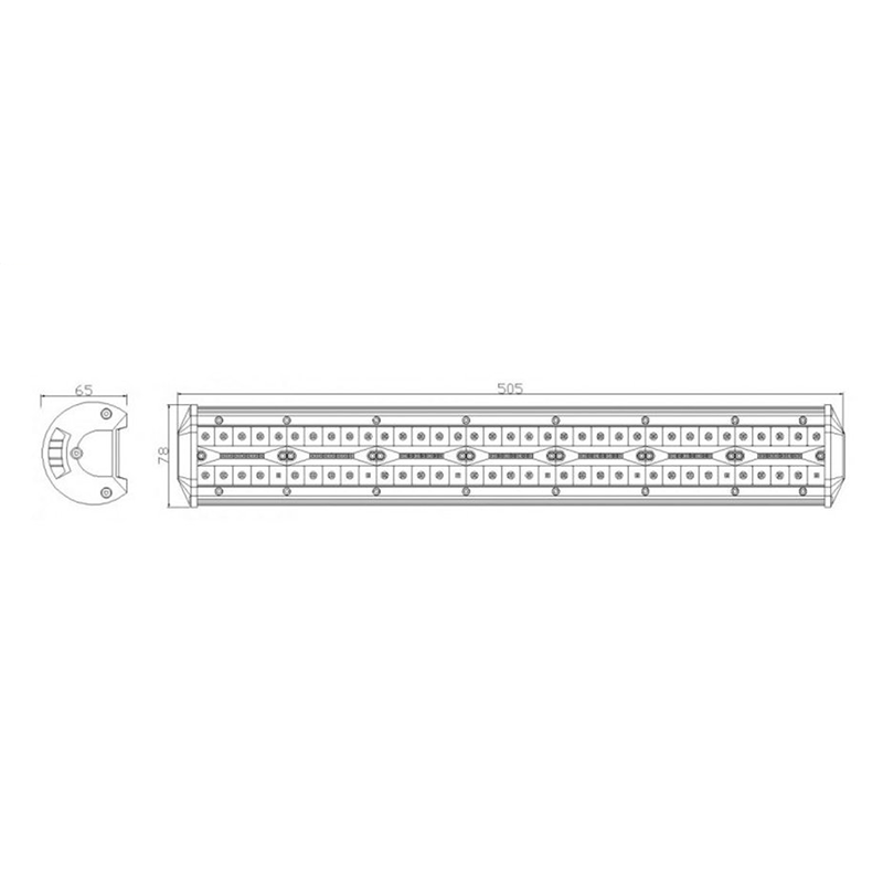 LED ramp ATV Combo 50,5cm, E9  140 x 1,5W 210W. Ett tillbehör till ATV fyrhjuling utformat för styrka, säkerhet och funktion i Scandinaviskt klimat. 1