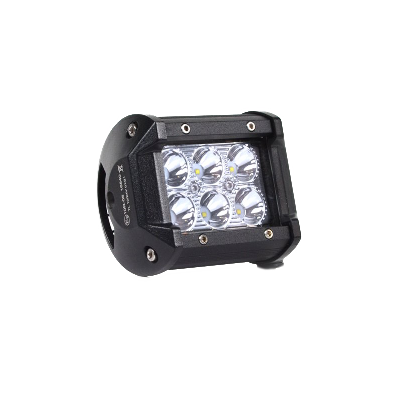 LED Arbetsljus lång ljusbild 9,8cm, E9, 6x3W 18W . Ett tillbehör till ATV fyrhjuling utformat för styrka, säkerhet och funktion i Scandinaviskt klimat.