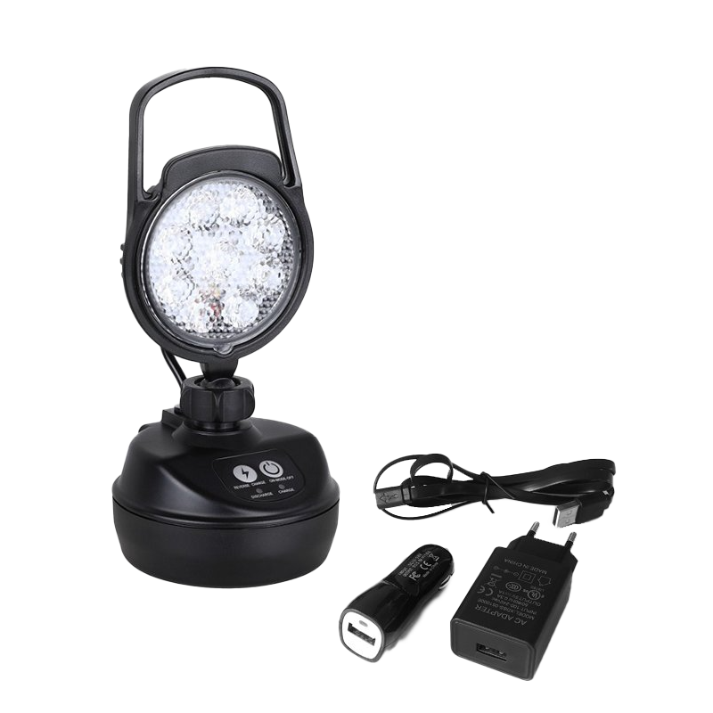 Bärbar arbetesbelysning, Magnetlampa 12X3W 36W. Ett tillbehör till ATV fyrhjuling utformat för styrka, säkerhet och funktion i Scandinaviskt klimat.