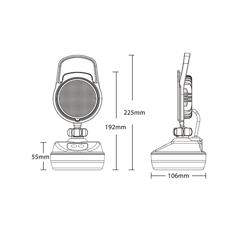 Bärbar arbetesbelysning, Magnetlampa 12X3W 36W. Ett tillbehör till ATV fyrhjuling utformat för styrka, säkerhet och funktion i Scandinaviskt klimat. 1